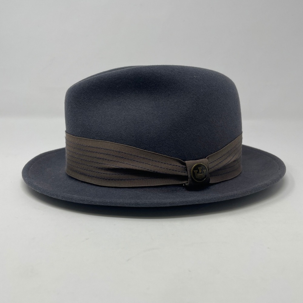 Goorin Bros Men M Blue Gray 100% Wool Fedora Hat USA Made Indie Dapper WPL 5923